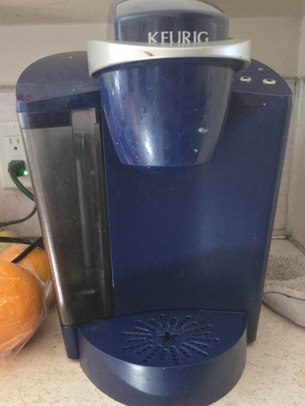 Keurig Compact Single-Serve Coffee Brewer in Navy and Silver